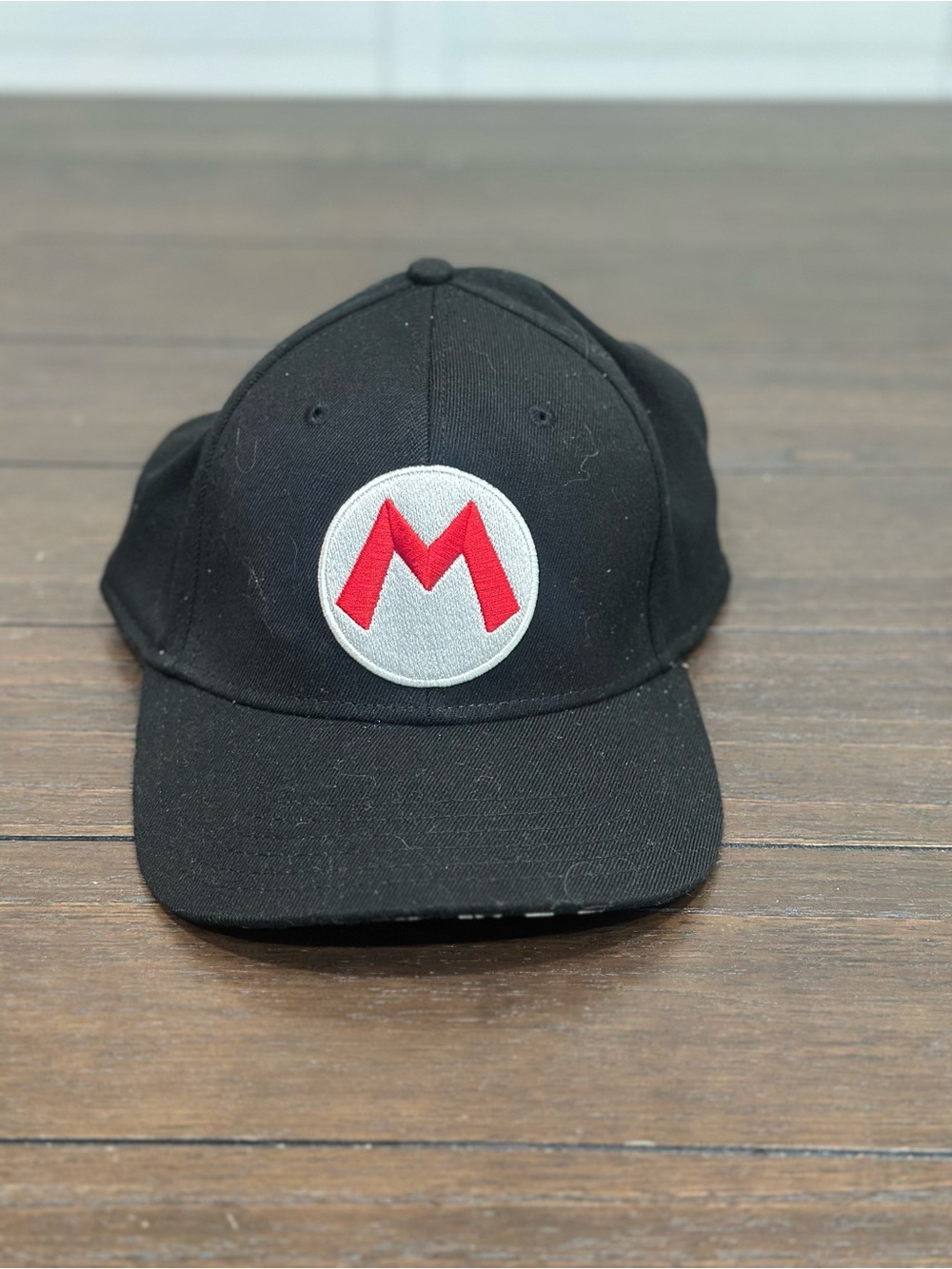 Nintendo Black Cap with Red 'M' Patch
